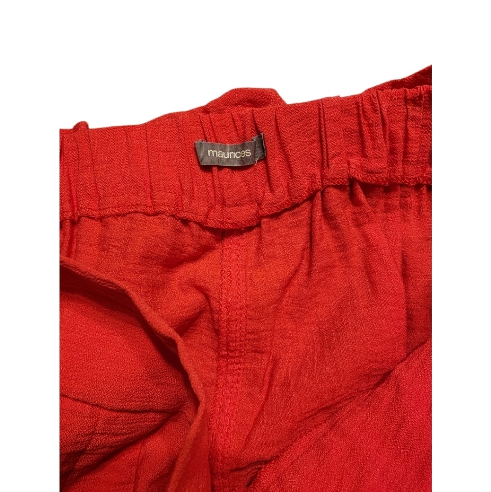 Maurices Linen Blend Tie-Belt Women's Shorts Sz LG Coastal Beach - Picture 3 of 6